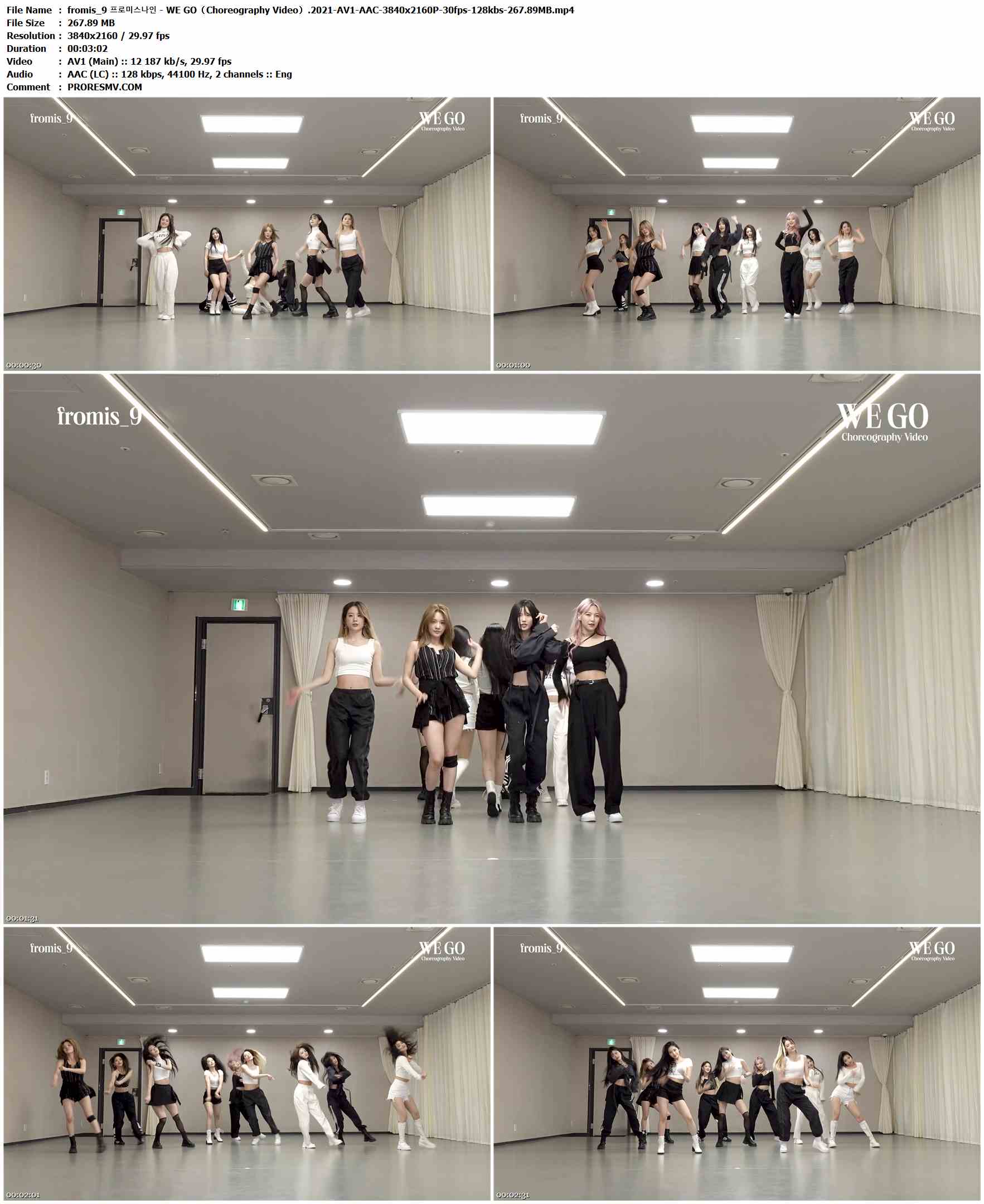 fromis_9 프로미스나인 - WE GO（Choreography Video）.2021-AV1-AAC-3840x2160P-30fps-128kbs-267.89MB官方MV_高清MV